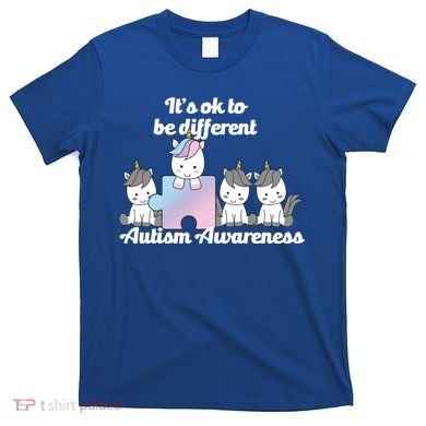 It's Ok To Be Different Autism Unicorn Puzzle T-Shirt