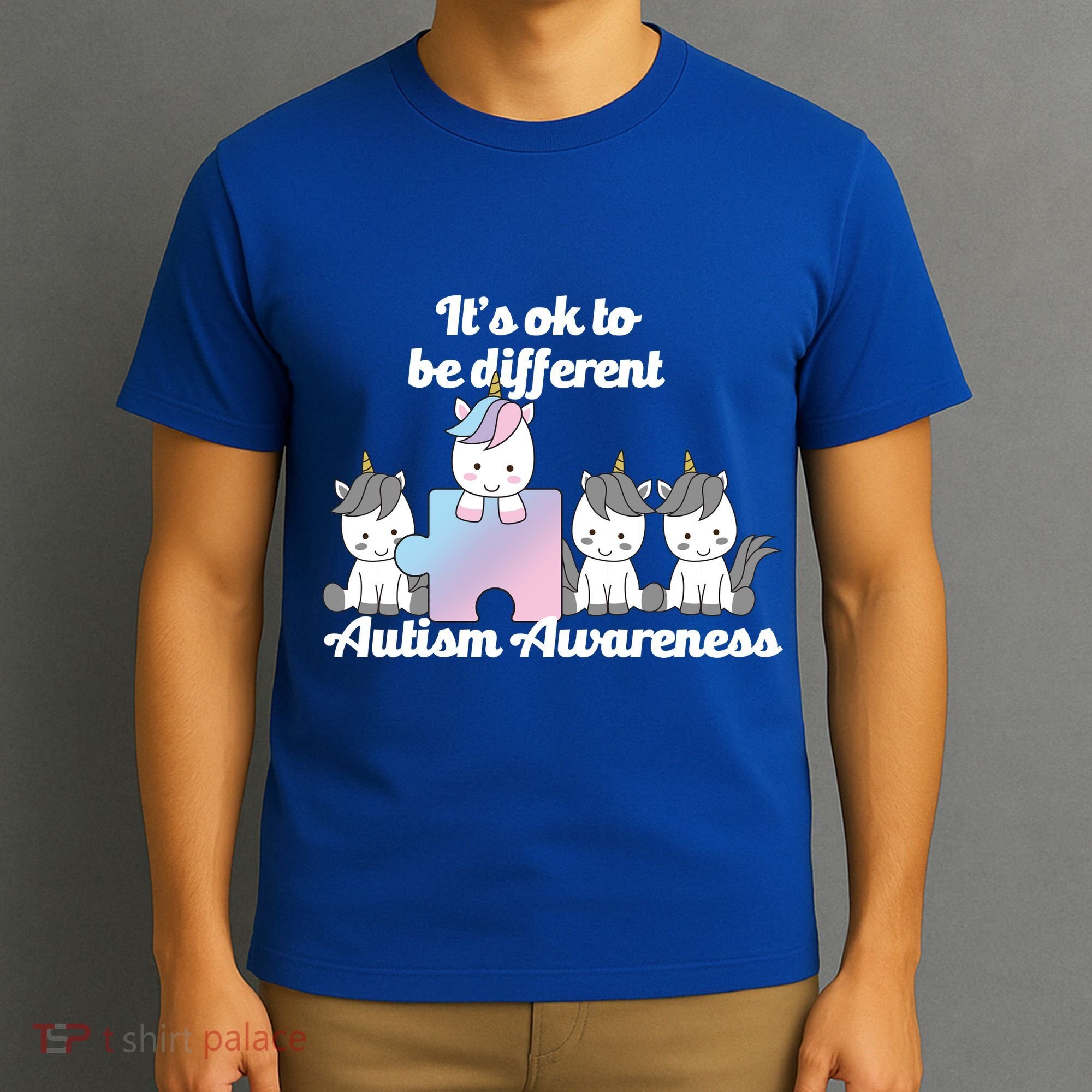 It's Ok To Be Different Autism Unicorn Puzzle T-Shirt