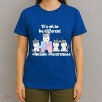 It's Ok To Be Different Autism Unicorn Puzzle T-Shirt thumb 4