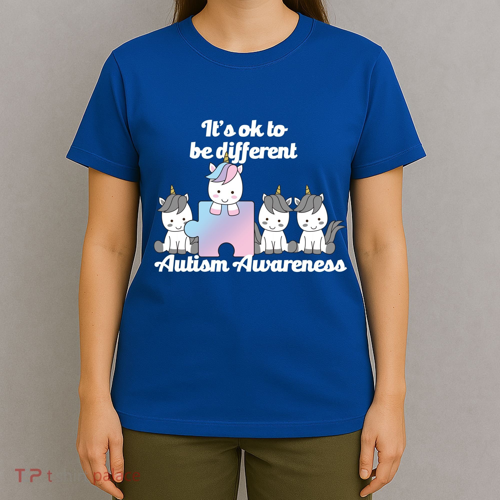It's Ok To Be Different Autism Unicorn Puzzle T-Shirt