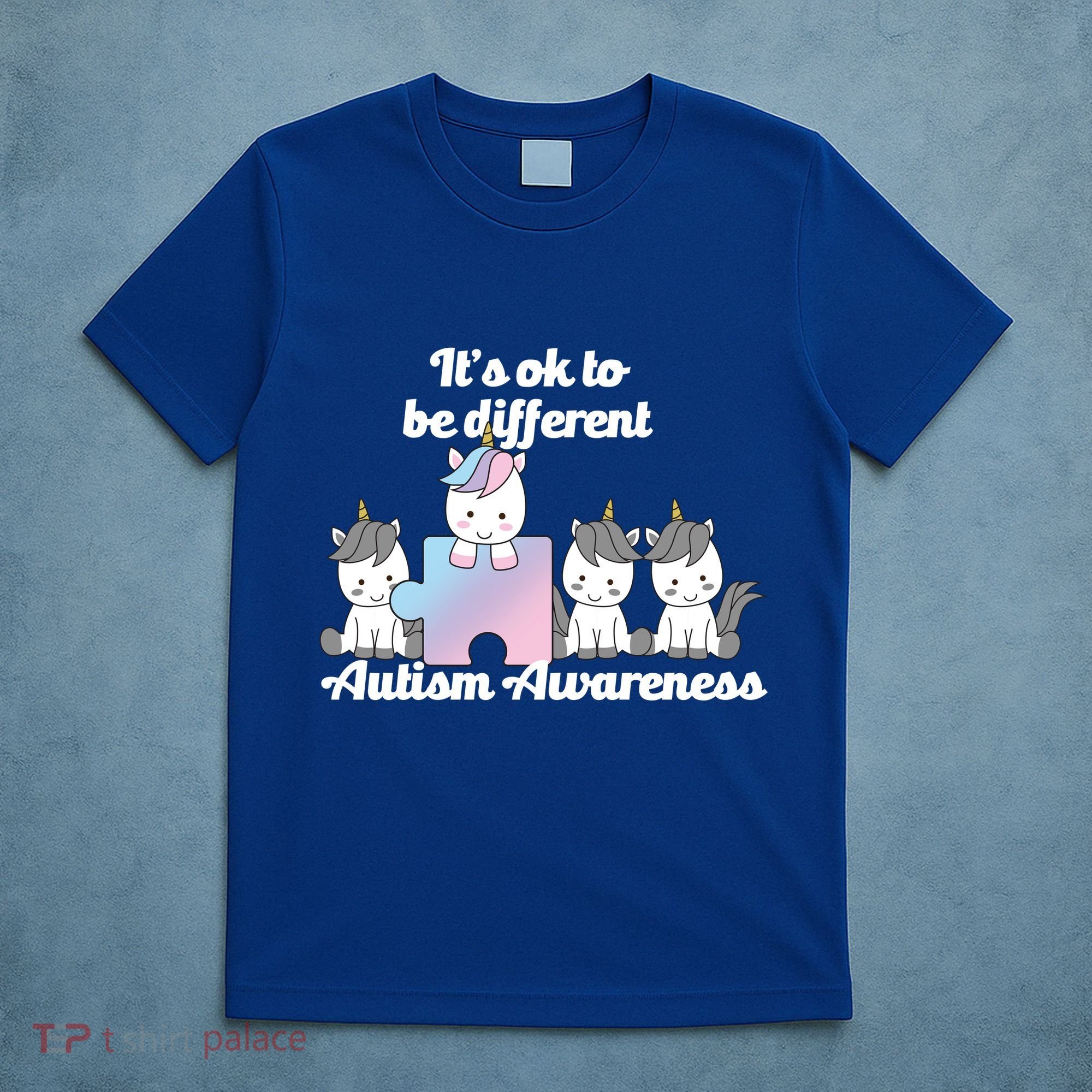 It's Ok To Be Different Autism Unicorn Puzzle T-Shirt