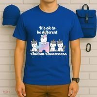 It's Ok To Be Different Autism Unicorn Puzzle T-Shirt thumb 6
