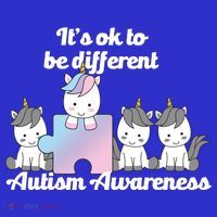 It's Ok To Be Different Autism Unicorn Puzzle Button thumb 1