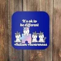 It's Ok To Be Different Autism Unicorn Puzzle Coaster thumb 0