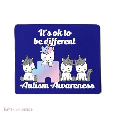 It's Ok To Be Different Autism Unicorn Puzzle Mousepad
