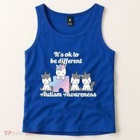 It's Ok To Be Different Autism Unicorn Puzzle Tank Top thumb 2