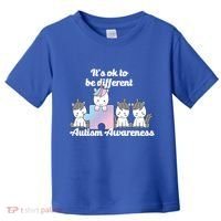 It's Ok To Be Different Autism Unicorn Puzzle Toddler T-Shirt thumb 0