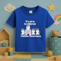 It's Ok To Be Different Autism Unicorn Puzzle Toddler T-Shirt thumb 3