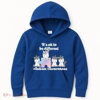 It's Ok To Be Different Autism Unicorn Puzzle Kids Hoodie thumb 0