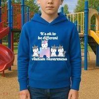 It's Ok To Be Different Autism Unicorn Puzzle Kids Hoodie thumb 2