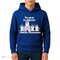 It's Ok To Be Different Autism Unicorn Puzzle Kids Hoodie thumb 4