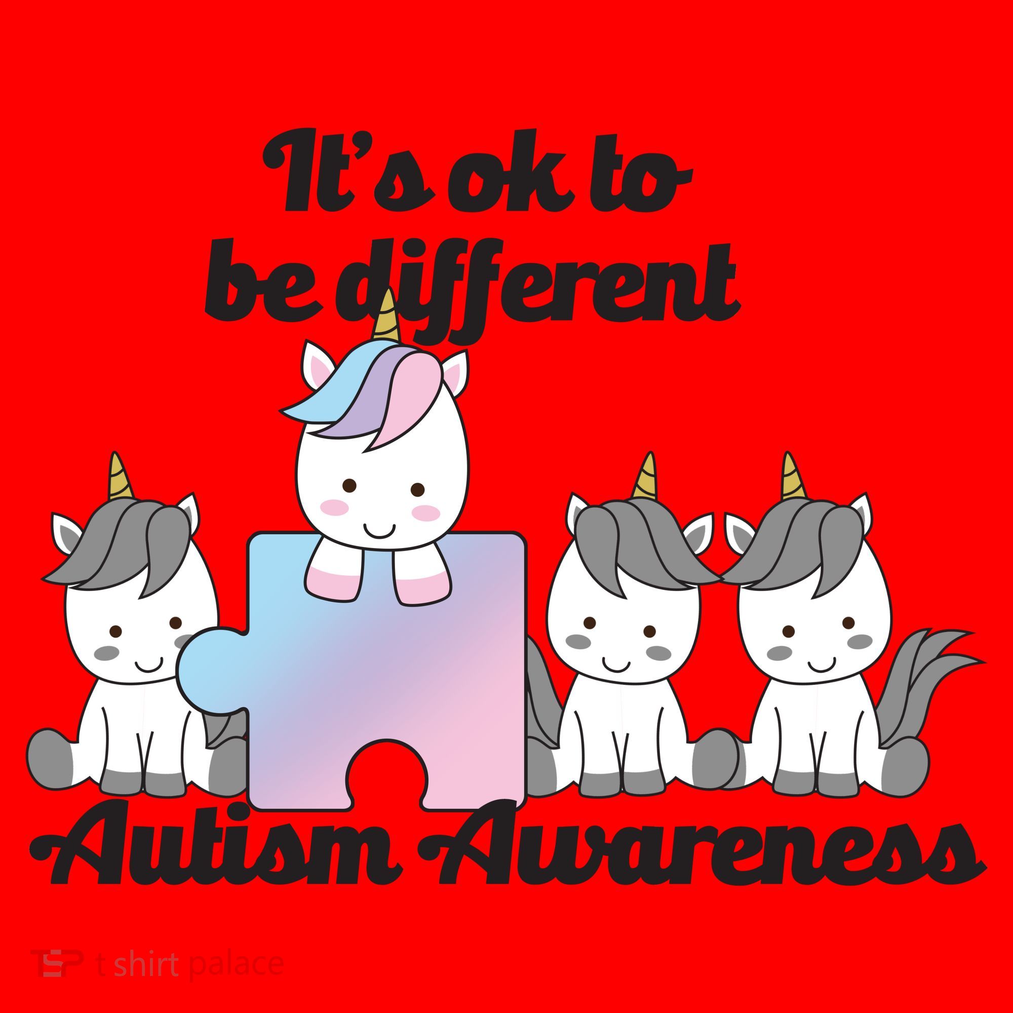 It's Ok To Be Different Autism Unicorn Puzzle Santa Hat