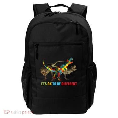 It's Ok To Be Different Dinosaur Autism Awareness Backpack