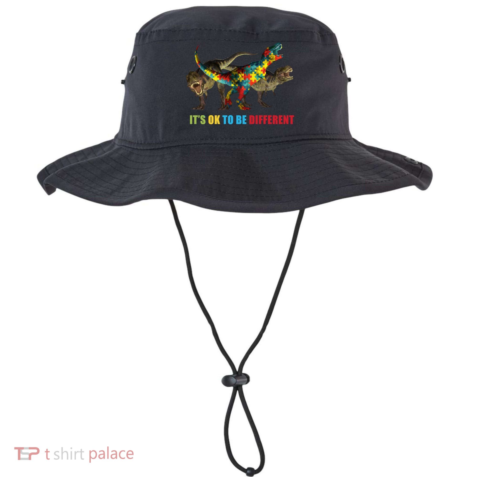 It's Ok To Be Different Dinosaur Autism Awareness Bucket Hat