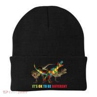 It's Ok To Be Different Dinosaur Autism Awareness Beanie thumb 0