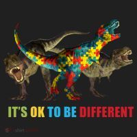 It's Ok To Be Different Dinosaur Autism Awareness Beanie thumb 2