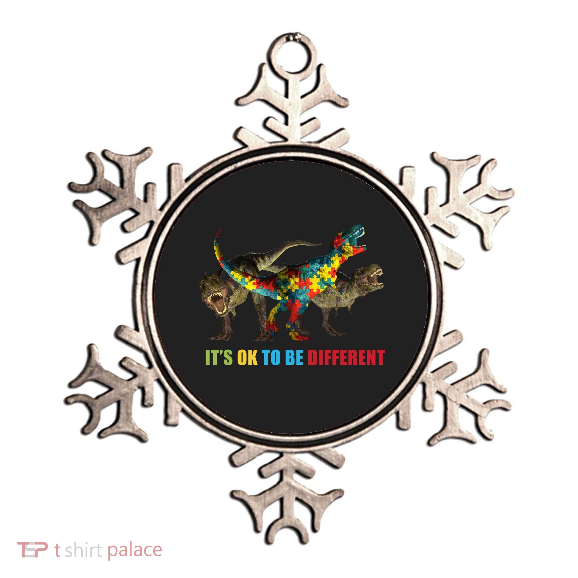 It's Ok To Be Different Dinosaur Autism Awareness Ornament