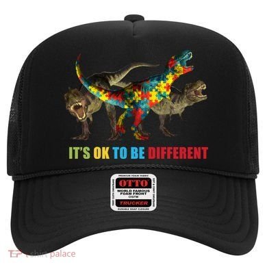 It's Ok To Be Different Dinosaur Autism Awareness Hat