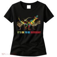It's Ok To Be Different Dinosaur Autism Awareness Women's T-Shirt thumb 0