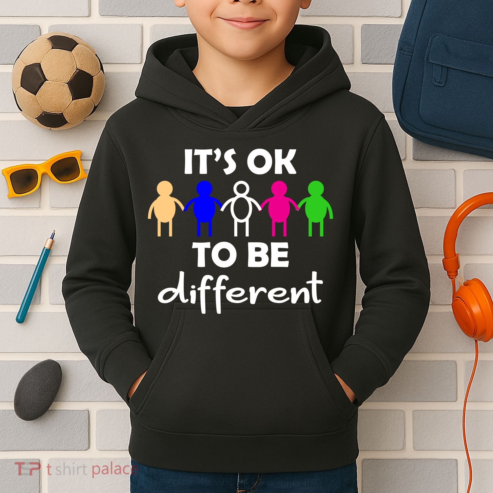 It's Ok To Be Different Equality Kids Hoodie