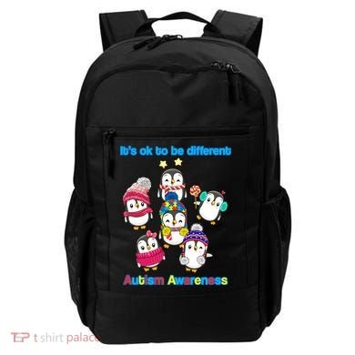 It's Ok To Be Different Penguins Autism Backpack