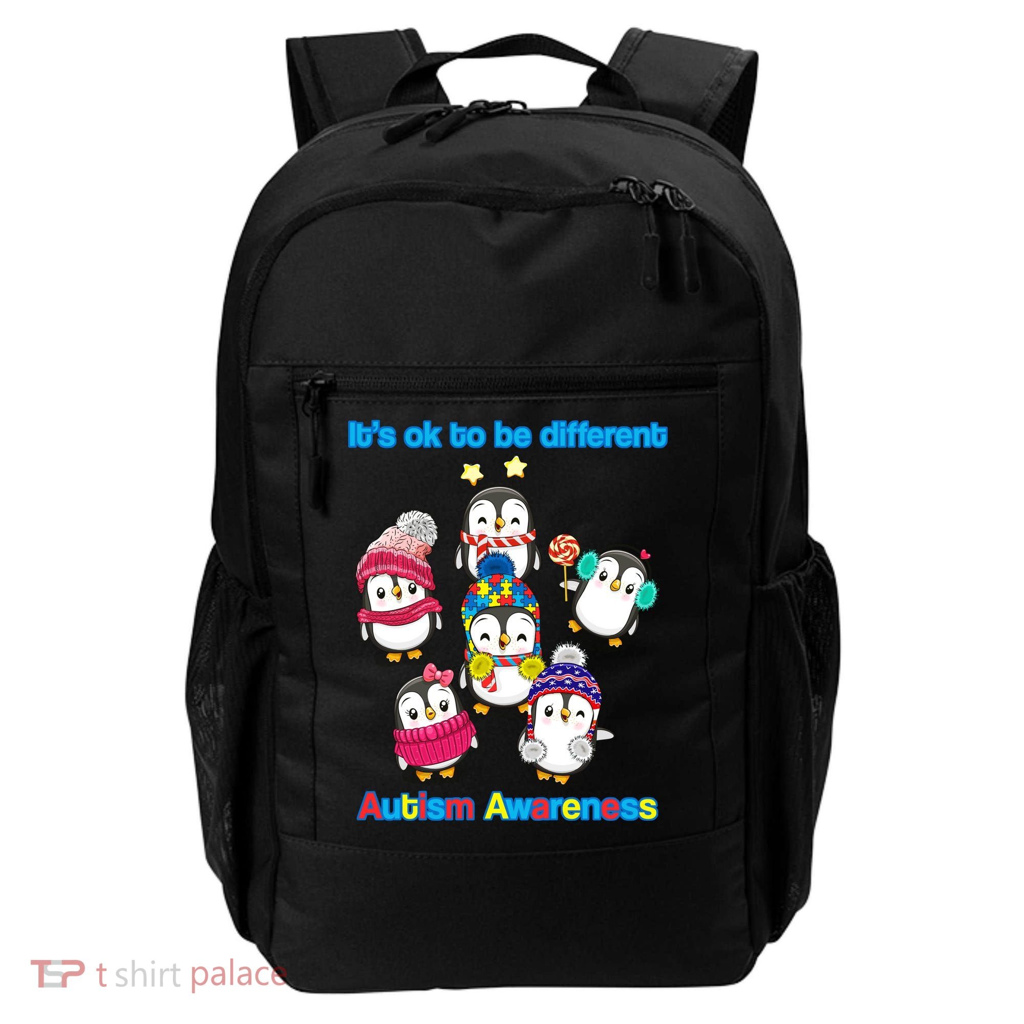 It's Ok To Be Different Penguins Autism Backpack