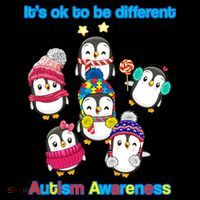 It's Ok To Be Different Penguins Autism Backpack thumb 2