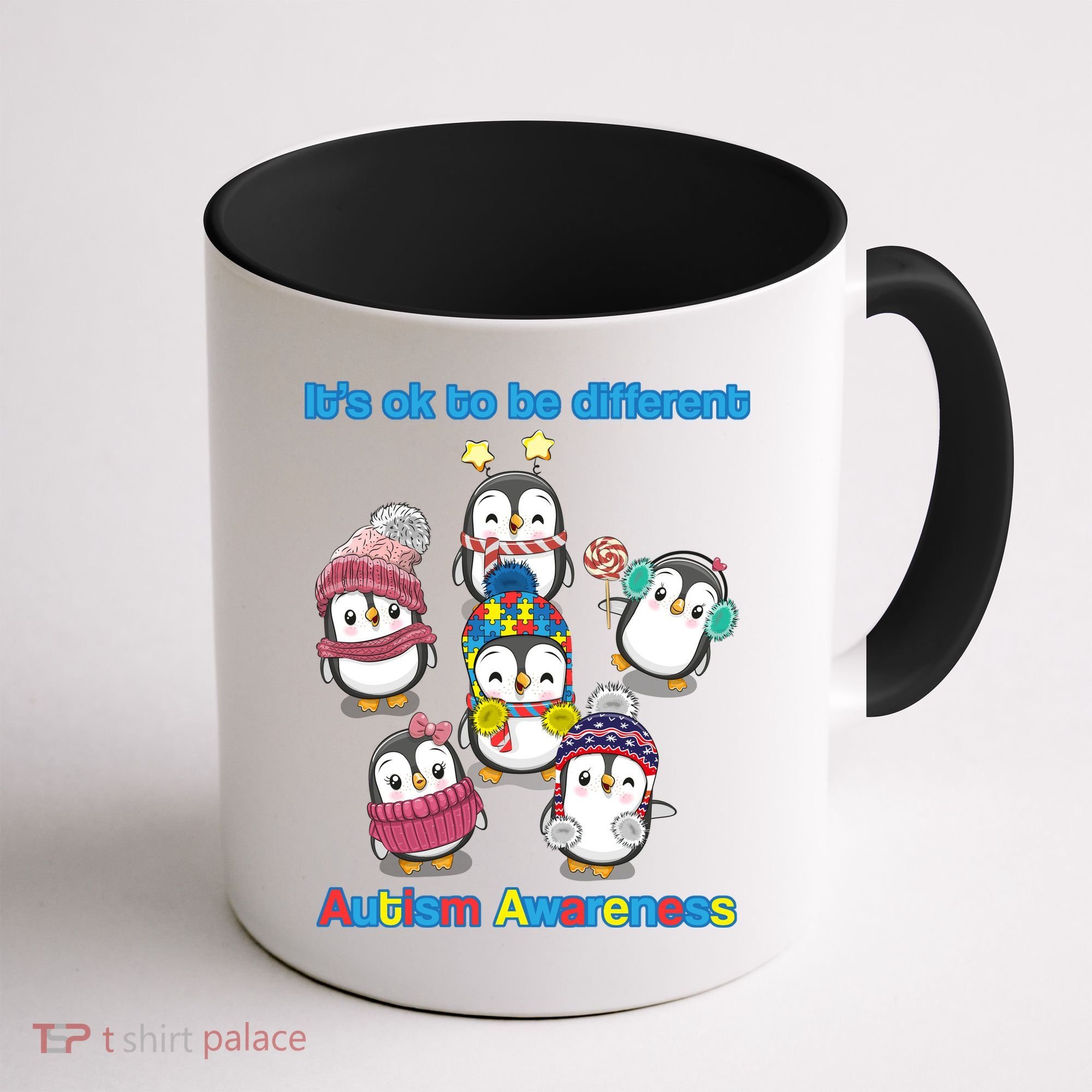 It's Ok To Be Different Penguins Autism Coffee Mug