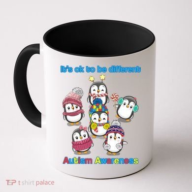 It's Ok To Be Different Penguins Autism Coffee Mug