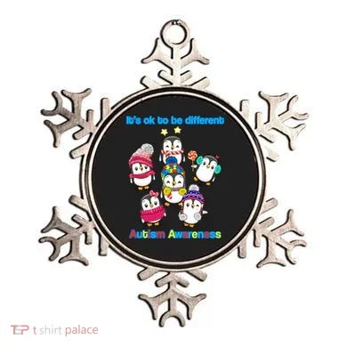 It's Ok To Be Different Penguins Autism Ornament