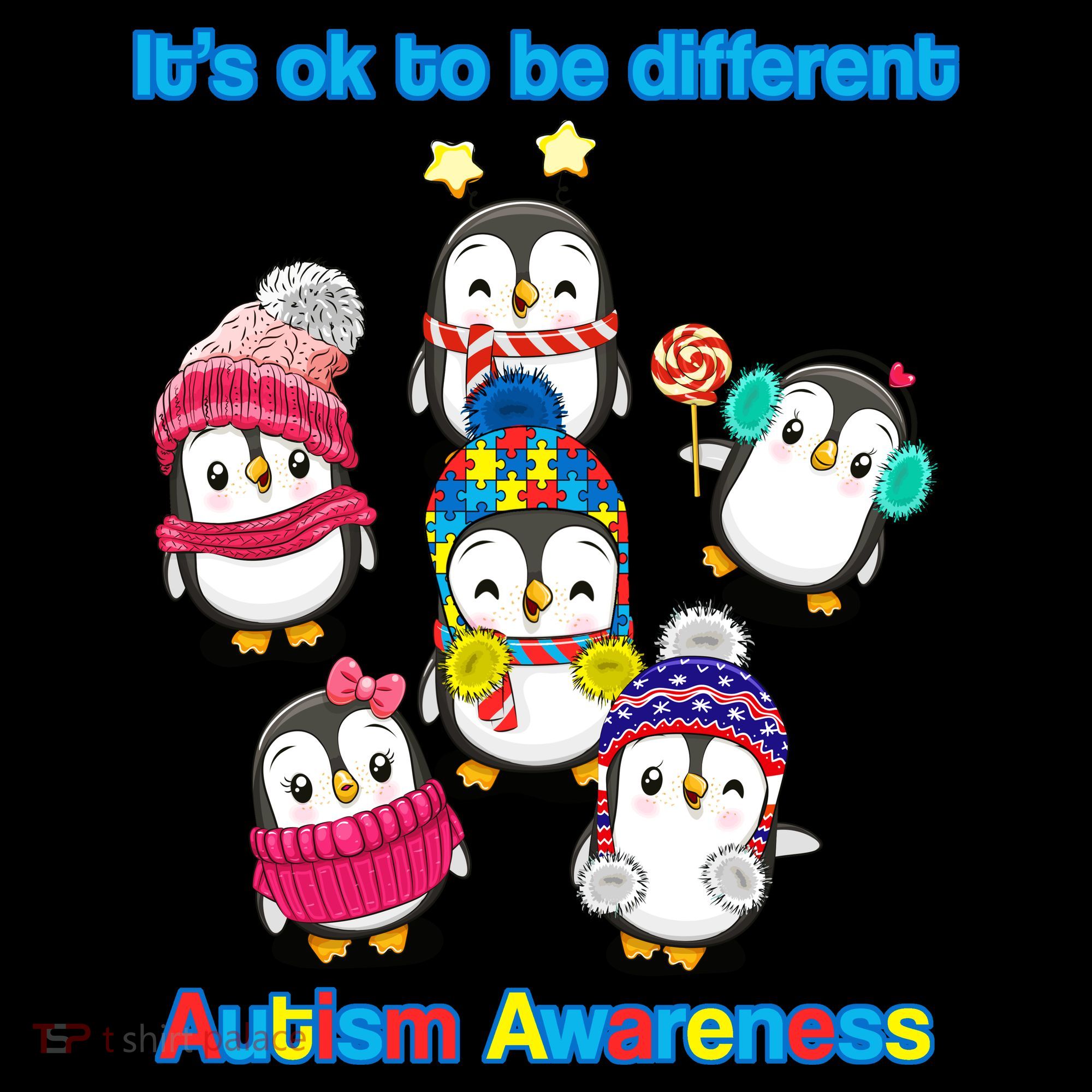 It's Ok To Be Different Penguins Autism Ornament