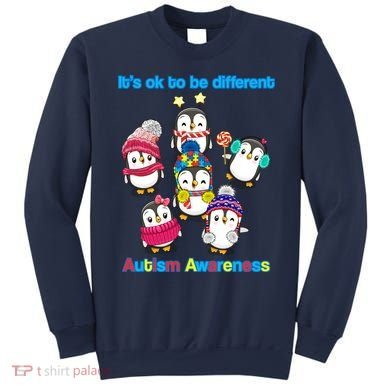 It's Ok To Be Different Penguins Autism Sweatshirt