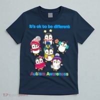It's Ok To Be Different Penguins Autism T-Shirt thumb 5