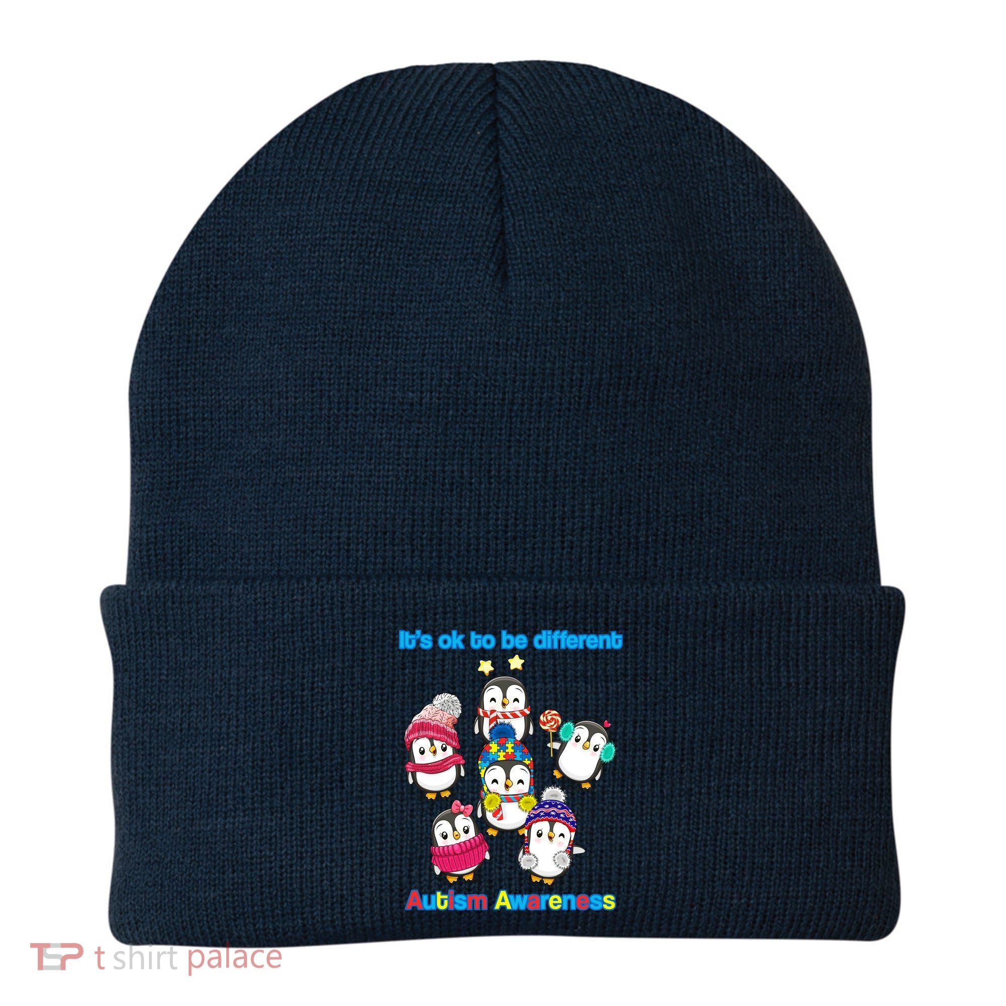 It's Ok To Be Different Penguins Autism Beanie