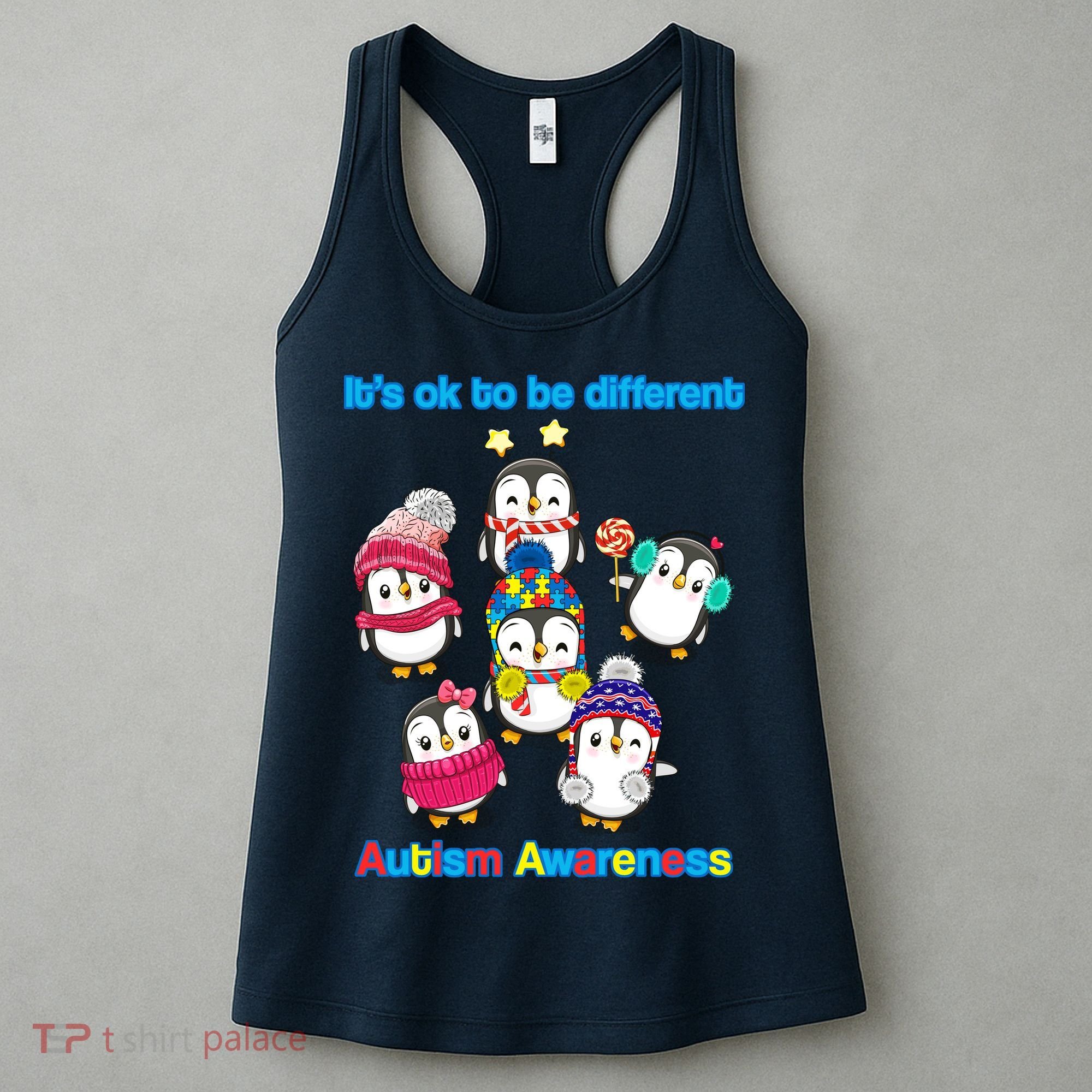 It's Ok To Be Different Penguins Autism Women's Tank Top