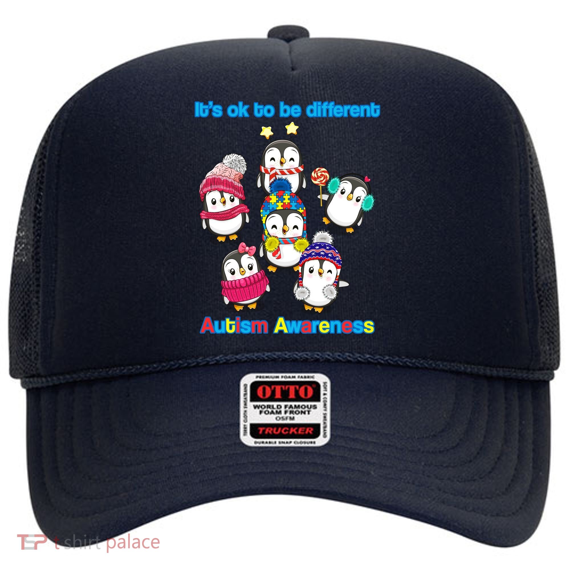 It's Ok To Be Different Penguins Autism Hat