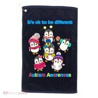 It's Ok To Be Different Penguins Autism Golf Towel thumb 0