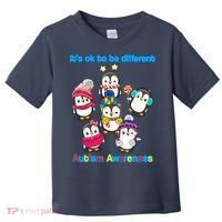 It's Ok To Be Different Penguins Autism Toddler T-Shirt thumb 0