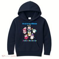 It's Ok To Be Different Penguins Autism Kids Hoodie thumb 0