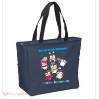 It's Ok To Be Different Penguins Autism Tote Bag thumb 2