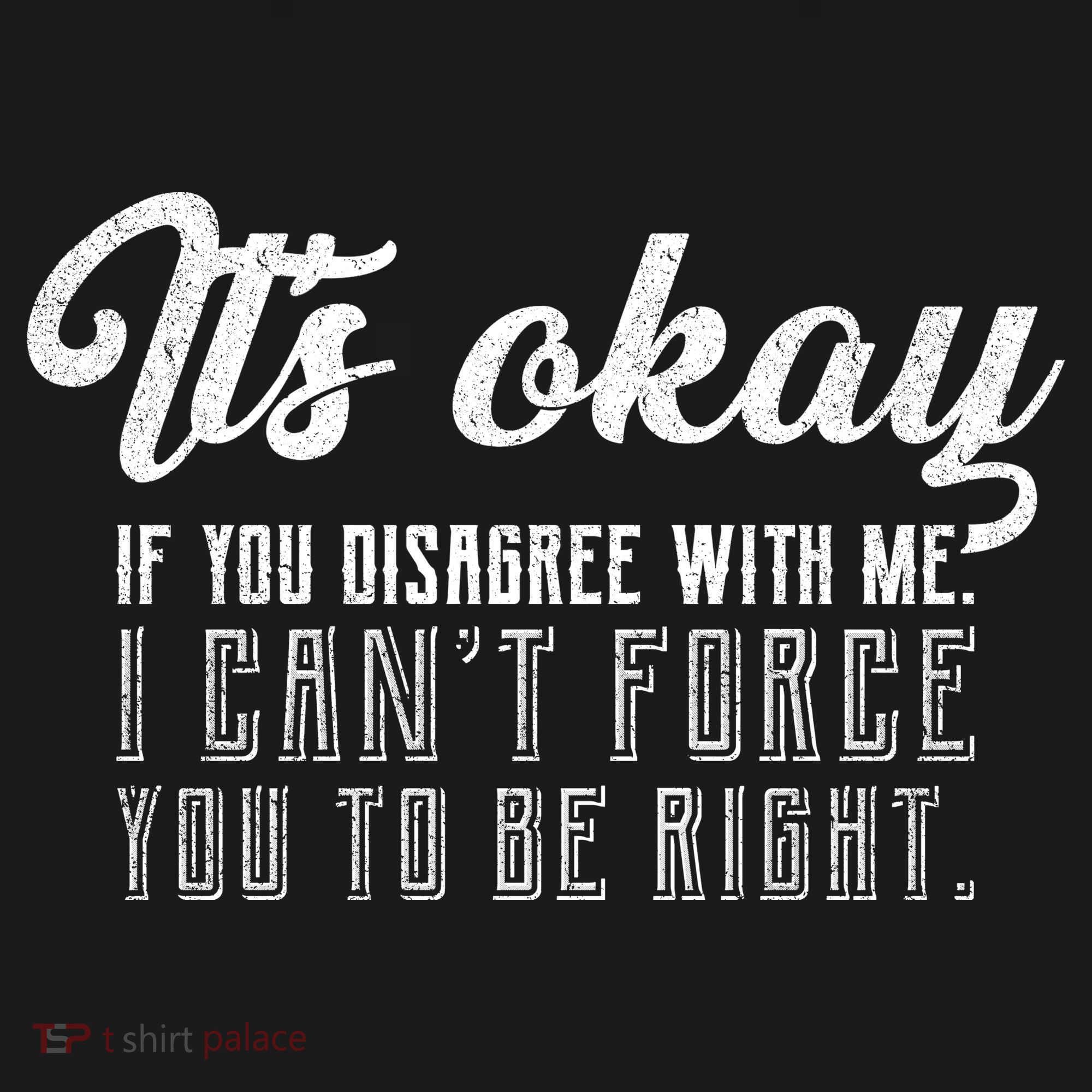 It's Okay Disagree With Me Funny Meme USA-Made Doggie Bandana