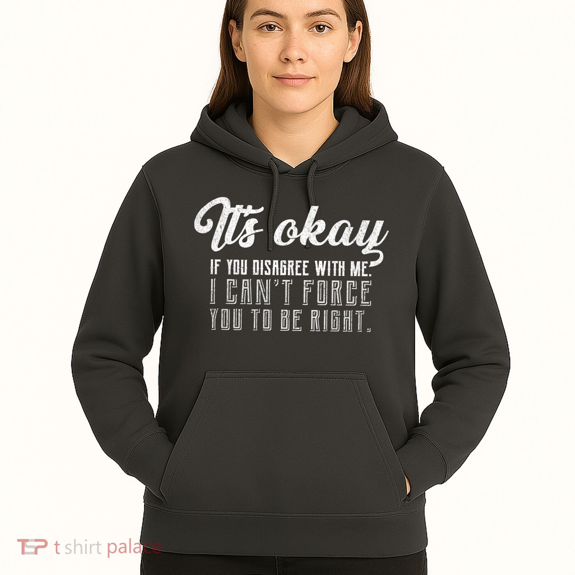 It's Okay Disagree With Me Funny Meme Hoodie