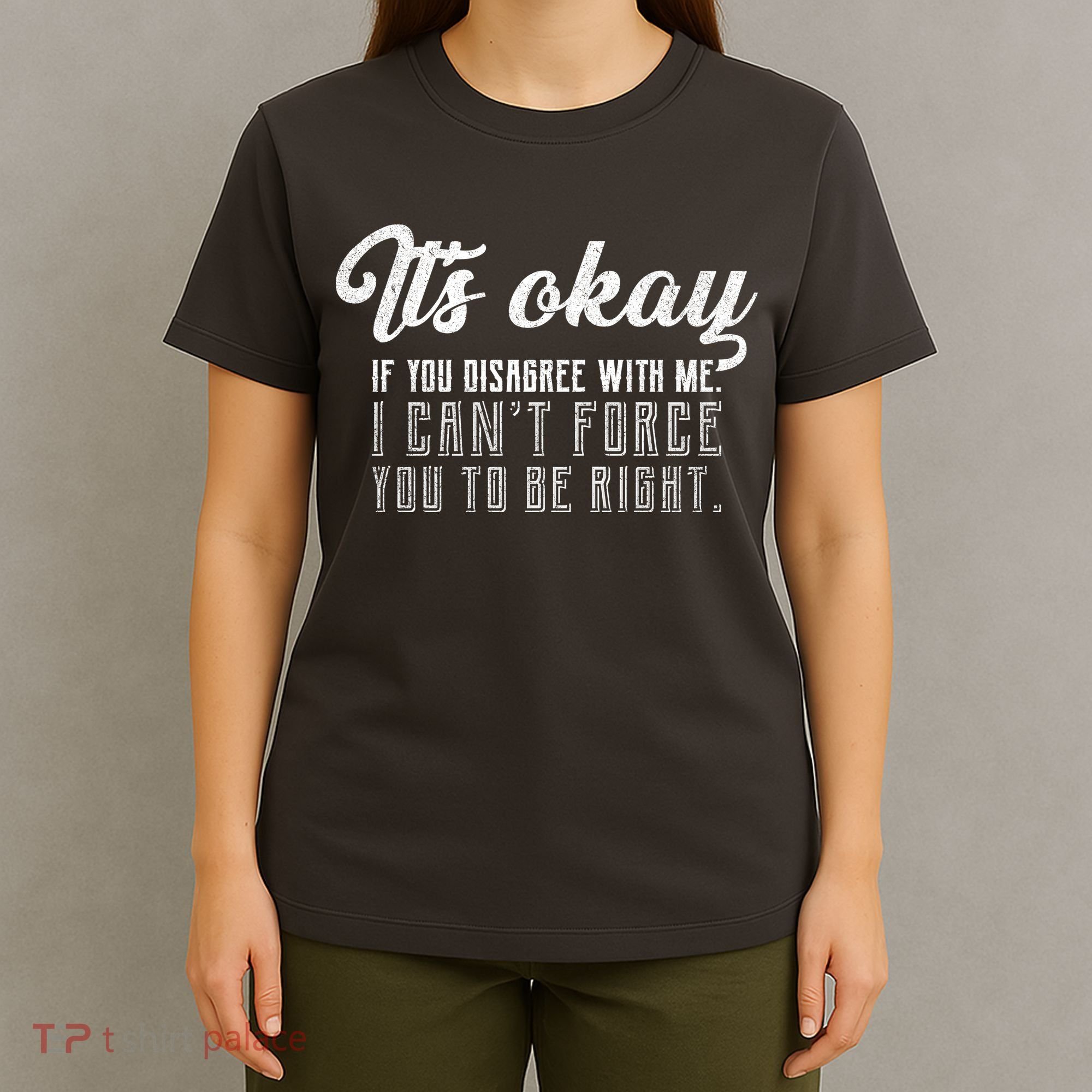 It's Okay Disagree With Me Funny Meme T-Shirt