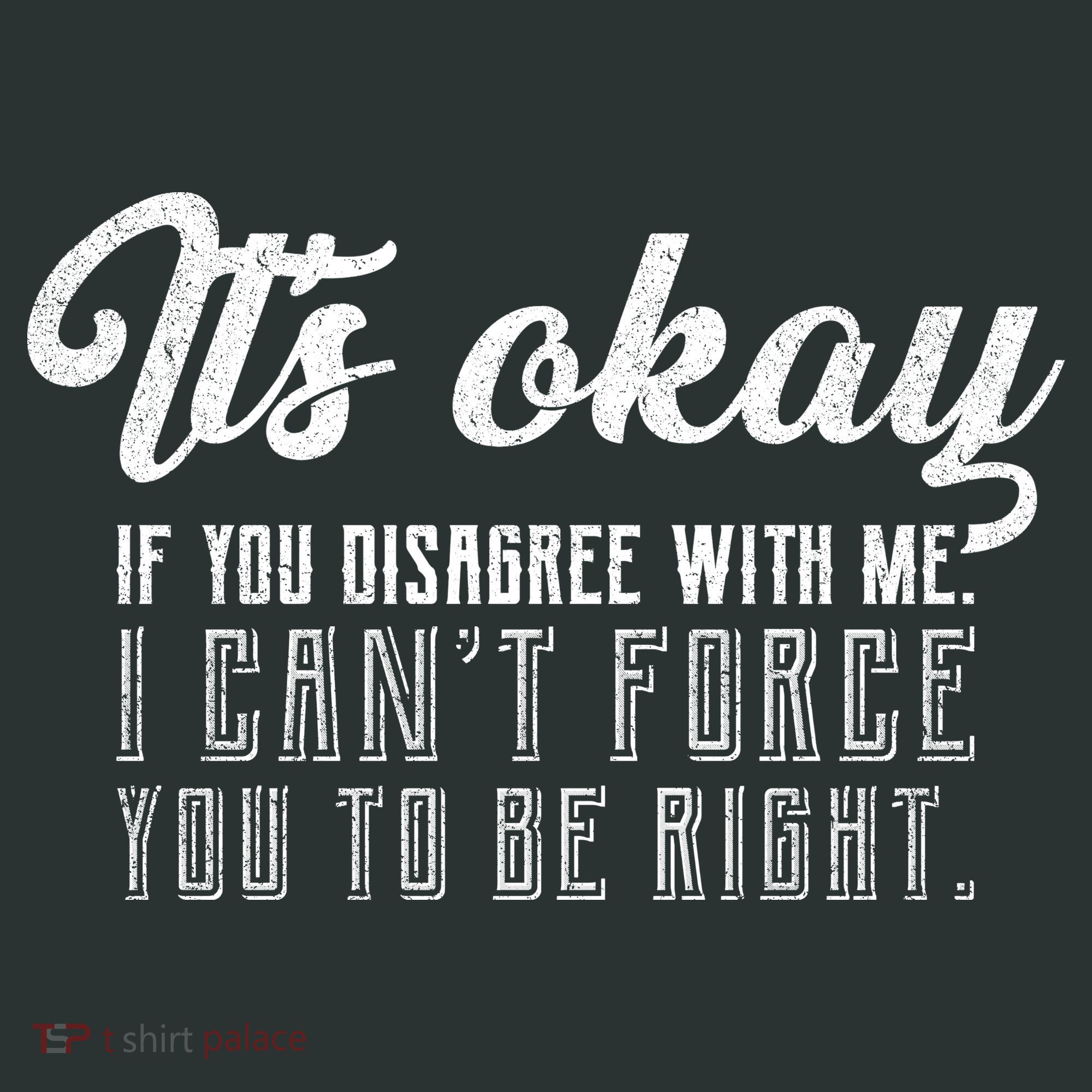 It's Okay Disagree With Me Funny Meme T-Shirt