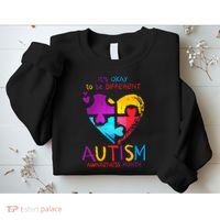 It's Okay To Be Different Autism Awareness Month Sweatshirt thumb 2