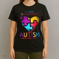 It's Okay To Be Different Autism Awareness Month T-Shirt thumb 4
