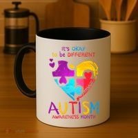 It's Okay To Be Different Autism Awareness Month Coffee Mug thumb 4