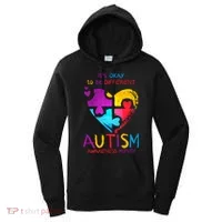 It's Okay To Be Different Autism Awareness Month Women's Hoodie thumb 0