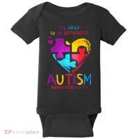 It's Okay To Be Different Autism Awareness Month Baby Bodysuit thumb 0