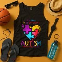 It's Okay To Be Different Autism Awareness Month Tank Top thumb 4